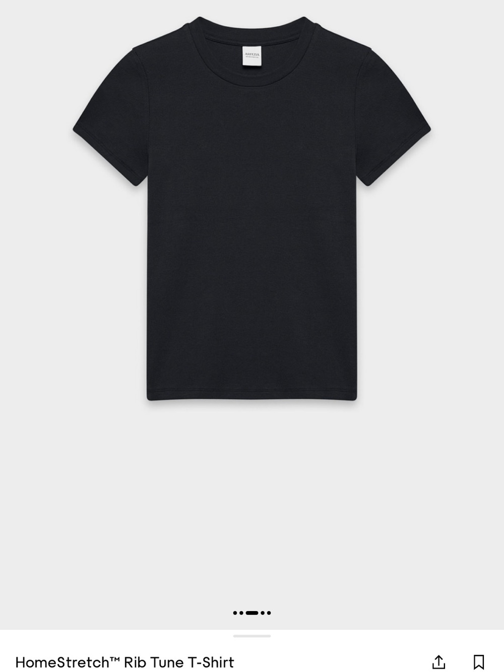 TNA Black Ribbed Crewneck Tee